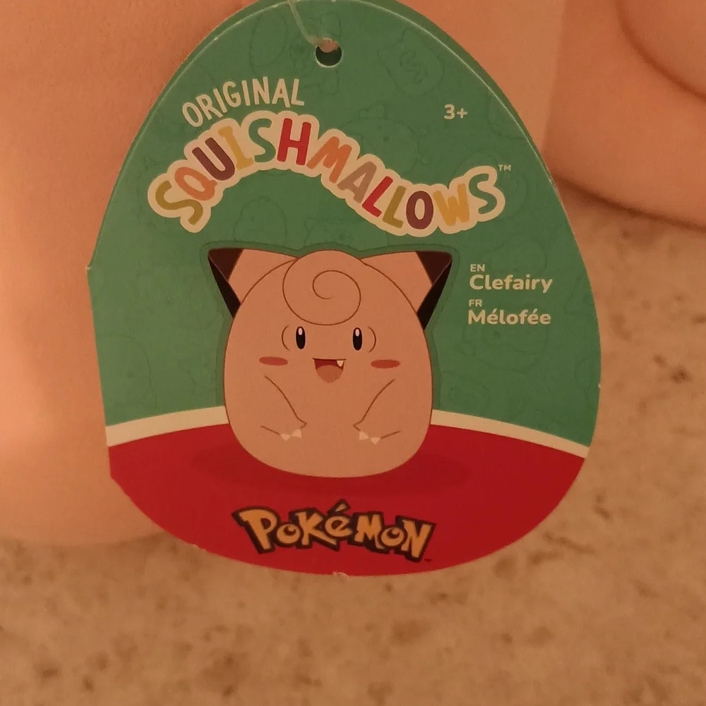 NWT Pokemon Squishmallow- Pink Clefairy Plush - Picture 4 of 9